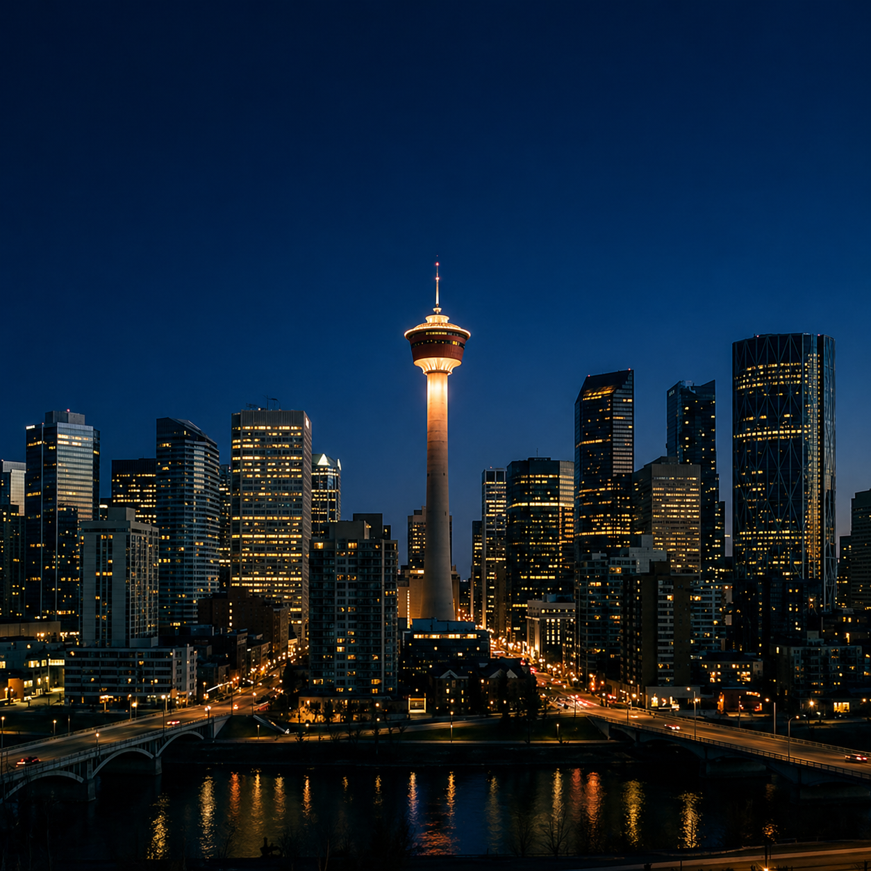Calgary skyline representing app development cost planning for growing businesses